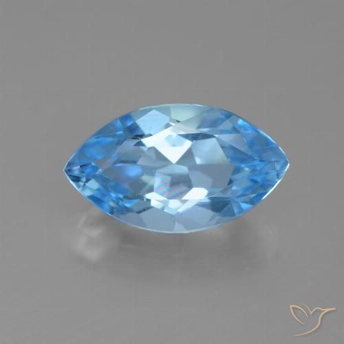 4.12ct Natürlicher Swiss Blue Topas, Marquise, VVS