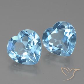 5.66 ct natürliche Himmerlblau Topas-Edelsteine, Herz, VVS
