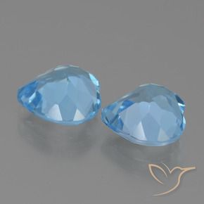 5.66 ct natürliche Himmerlblau Topas-Edelsteine, Herz, VVS