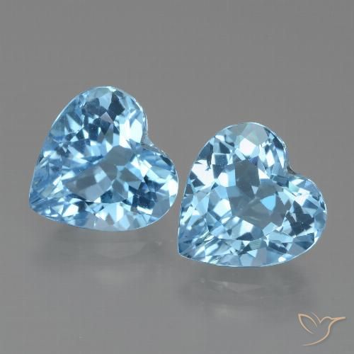 5.86ctw Natürlicher Swiss Blue Topas, Herz, VVS