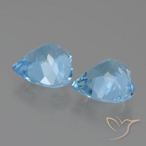 5.86 ct natürliche Swiss Blue Topas-Edelsteine, Herz, VVS