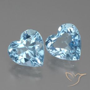 5.78 ct natürliche Himmerlblau Topas-Edelsteine, Herz, VVS