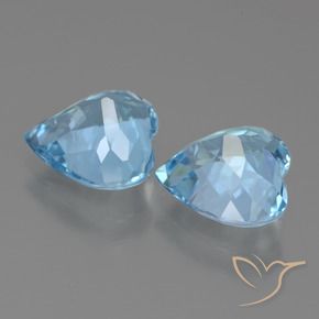 5.78 ct natürliche Himmerlblau Topas-Edelsteine, Herz, VVS