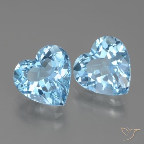 5.84 ct natürliche Himmerlblau Topas-Edelsteine, Herz, VVS