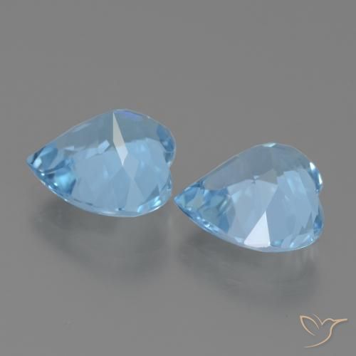 5.84 ct natürliche Himmerlblau Topas-Edelsteine, Herz, VVS