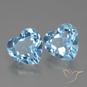 6.26 ct natürliche Himmerlblau Topas-Edelsteine, Herz, VVS