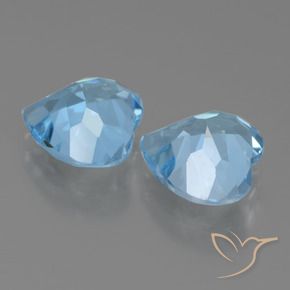 6.26 ct natürliche Himmerlblau Topas-Edelsteine, Herz, VVS