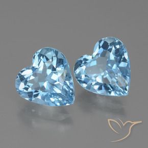 5.80 ct natürliche Himmerlblau Topas-Edelsteine, Herz, VVS