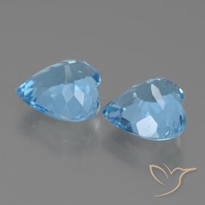 5.80 ct natürliche Himmerlblau Topas-Edelsteine, Herz, VVS
