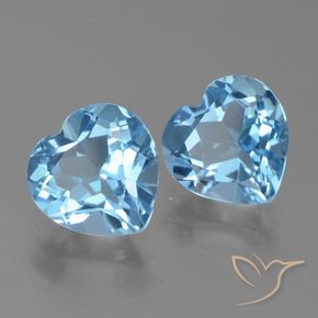 5.91 ct natürliche Himmerlblau Topas-Edelsteine, Herz, VVS