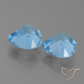 5.91 ct natürliche Himmerlblau Topas-Edelsteine, Herz, VVS