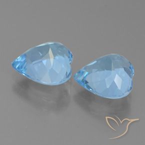 6.04 ct natürliche Himmerlblau Topas-Edelsteine, Herz, VVS
