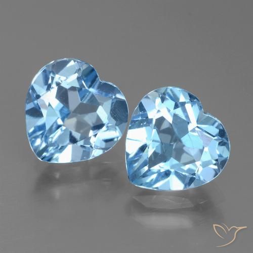 5.92ctw Natürlicher Swiss Blue Topas, Herz, VVS-VS