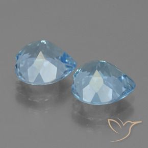 6.41 ct natürliche Himmerlblau Topas-Edelsteine, Herz, VVS-VS