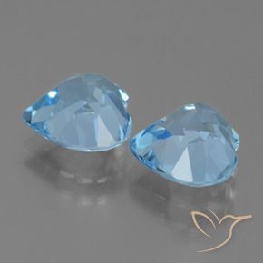 6.29 ct natürliche Himmerlblau Topas-Edelsteine, Herz, VVS-VS