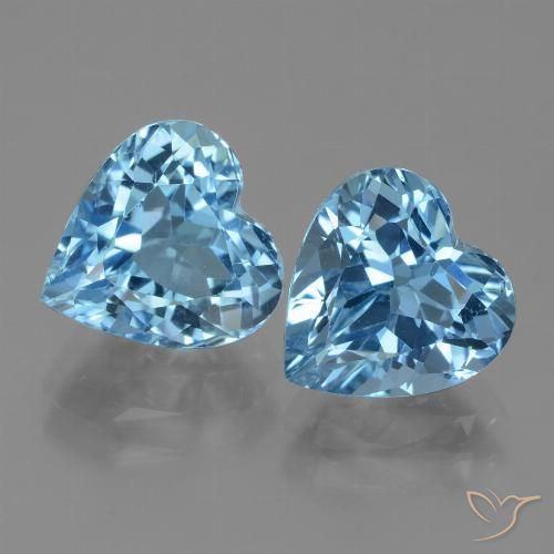 6.85ctw Natürlicher Swiss Blue Topas, Herz, VVS