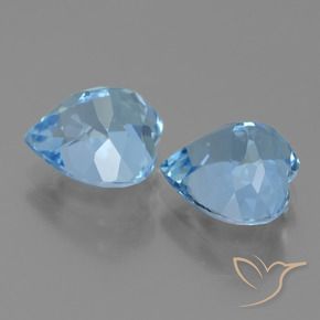 6.85 ct natürliche Swiss Blue Topas-Edelsteine, Herz, VVS