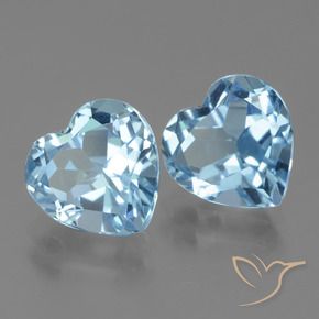 6.69 ct natürliche Himmerlblau Topas-Edelsteine, Herz, VVS-VS