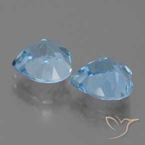 6.69 ct natürliche Himmerlblau Topas-Edelsteine, Herz, VVS-VS