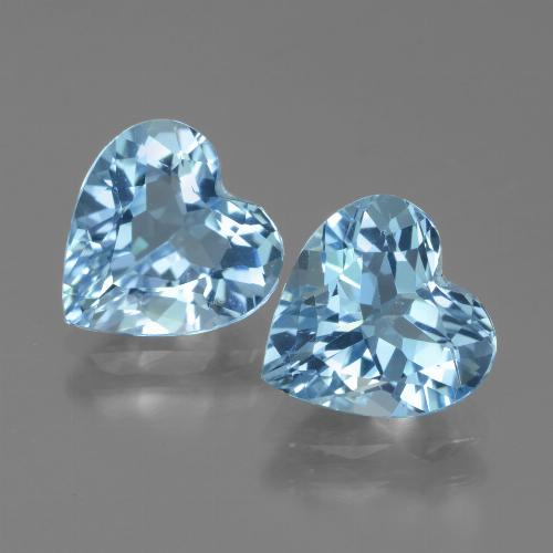 5.33 ct natürliche Himmerlblau Topas-Edelsteine, Herzform, VVS