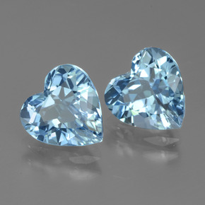 5.33 ct natürliche Himmerlblau Topas-Edelsteine, Herzform, VVS