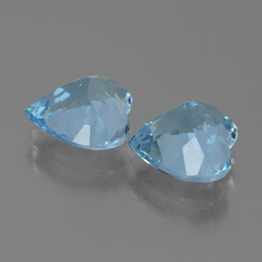 5.33 ct natürliche Himmerlblau Topas-Edelsteine, Herzform, VVS