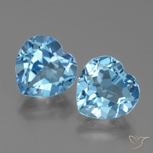 5.94ctw Natürlicher Himmerlblau Topas, Herz, VVS