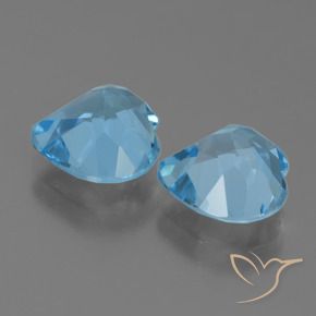 5.94 ct natürliche Himmerlblau Topas-Edelsteine, Herz, VVS