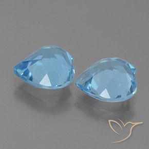 5.54 ct natürliche Himmerlblau Topas-Edelsteine, Herz, VVS