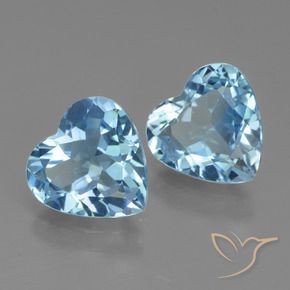 5.30 ct natürliche Himmerlblau Topas-Edelsteine, Herz, VVS