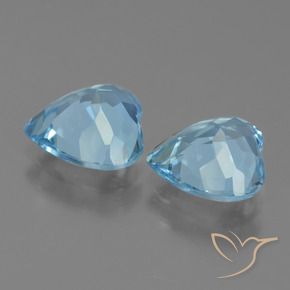 5.30 ct natürliche Himmerlblau Topas-Edelsteine, Herz, VVS