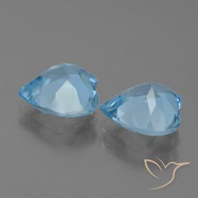 5.21 ct natürliche Himmerlblau Topas-Edelsteine, Herz, VVS