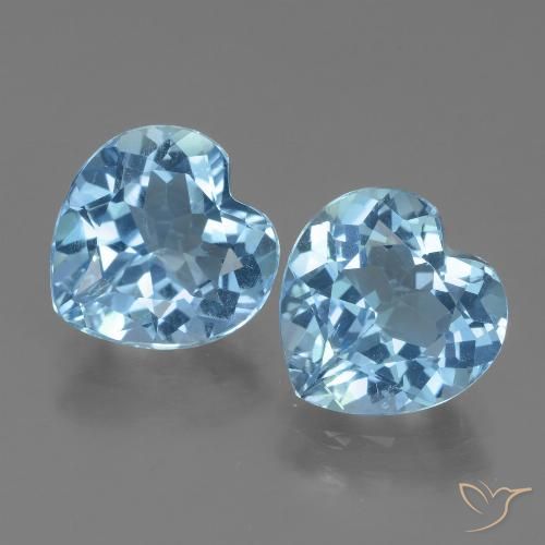 5.96ctw Natürlicher Himmerlblau Topas, Herz, VVS