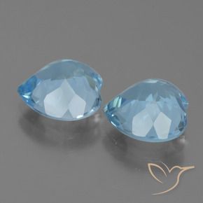 5.96 ct natürliche Himmerlblau Topas-Edelsteine, Herz, VVS