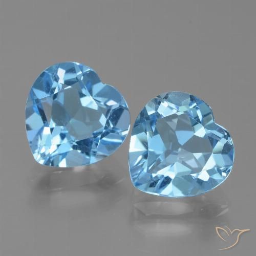 5.95ctw Natürlicher Himmerlblau Topas, Herz, VVS