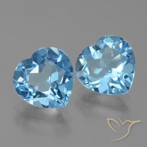 5.95 ct natürliche Himmerlblau Topas-Edelsteine, Herz, VVS