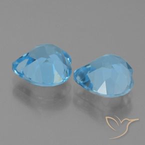 5.95 ct natürliche Himmerlblau Topas-Edelsteine, Herz, VVS