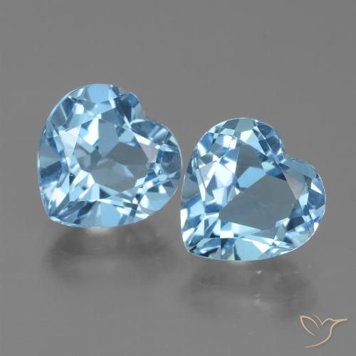 6.13ctw Natürlicher Himmerlblau Topas, Herz, VVS