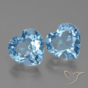 6.13 ct natürliche Himmerlblau Topas-Edelsteine, Herz, VVS