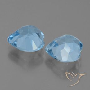 6.13 ct natürliche Himmerlblau Topas-Edelsteine, Herz, VVS