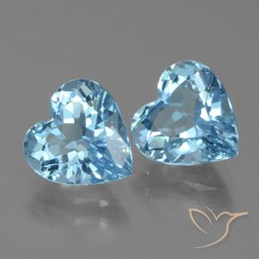 6.04 ct natürliche Himmerlblau Topas-Edelsteine, Herz, VVS