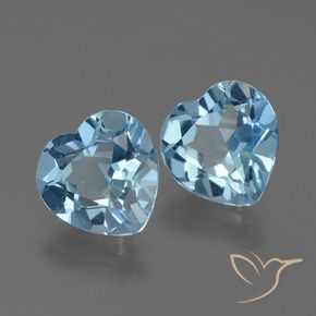 5.36 ct natürliche Himmerlblau Topas-Edelsteine, Herz, VVS-VS