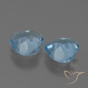 5.36 ct natürliche Himmerlblau Topas-Edelsteine, Herz, VVS-VS