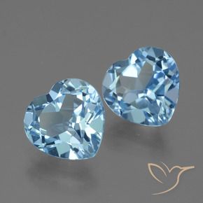 5.83 ct natürliche Himmerlblau Topas-Edelsteine, Herz, VVS
