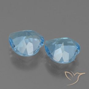 5.48 ct natürliche Swiss Blue Topas-Edelsteine, Herz, VVS