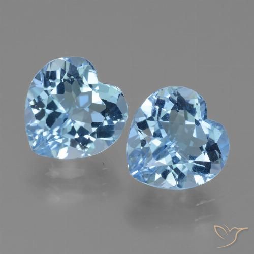 6.37ctw Natürlicher Swiss Blue Topas, Herz, VVS