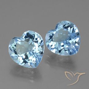6.37 ct natürliche Swiss Blue Topas-Edelsteine, Herz, VVS