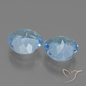 6.37 ct natürliche Swiss Blue Topas-Edelsteine, Herz, VVS