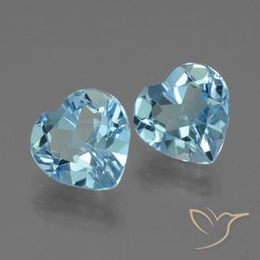 5.36 ct natürliche Swiss Blue Topas-Edelsteine, Herz, VVS