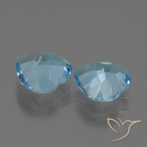 5.36 ct natürliche Swiss Blue Topas-Edelsteine, Herz, VVS